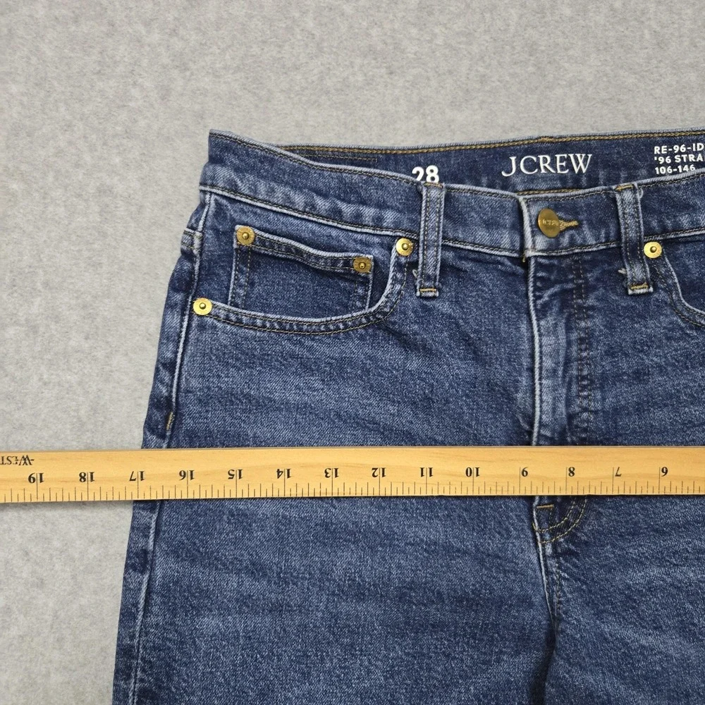J Crew Jeans Mens 28 Blue '96 Straight Fit Denim‎ Classic Five Pocket RE-96-IDG
